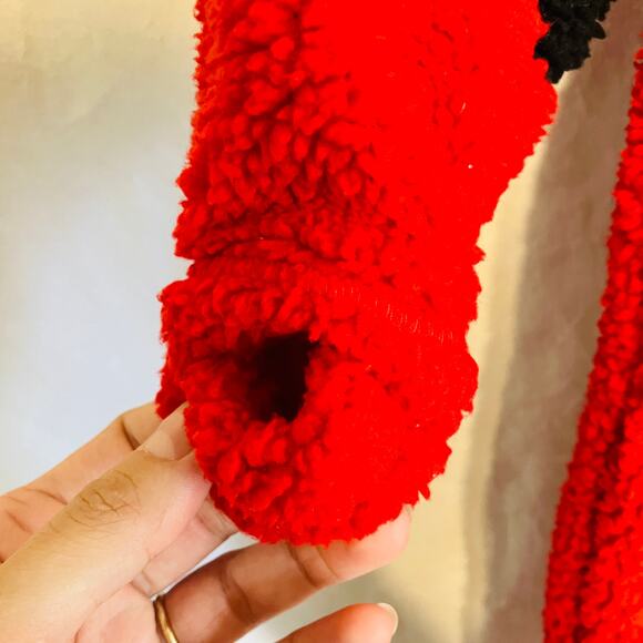 NBA Houston Rockets Baby 3-6m Red Sherpa Coverall One Piece Zip Hooded - Picture 3 of 6